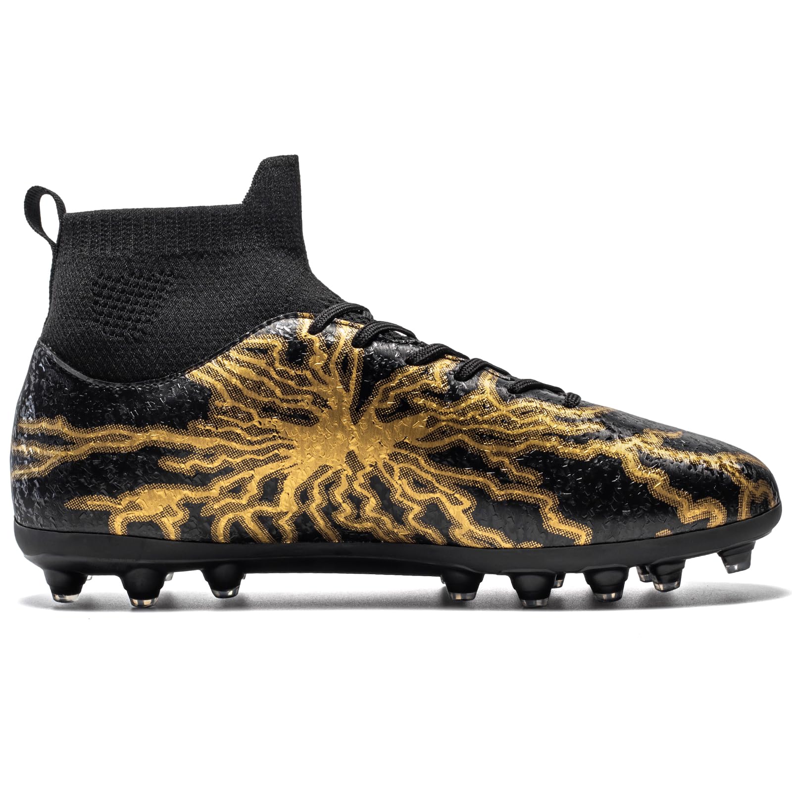 Kids Soccer Cleats Boys Girls Training Football Cleats Youth High-top Soccer Shoes for Little/Big Professional Athletic Outdoor Football Shoes - 3