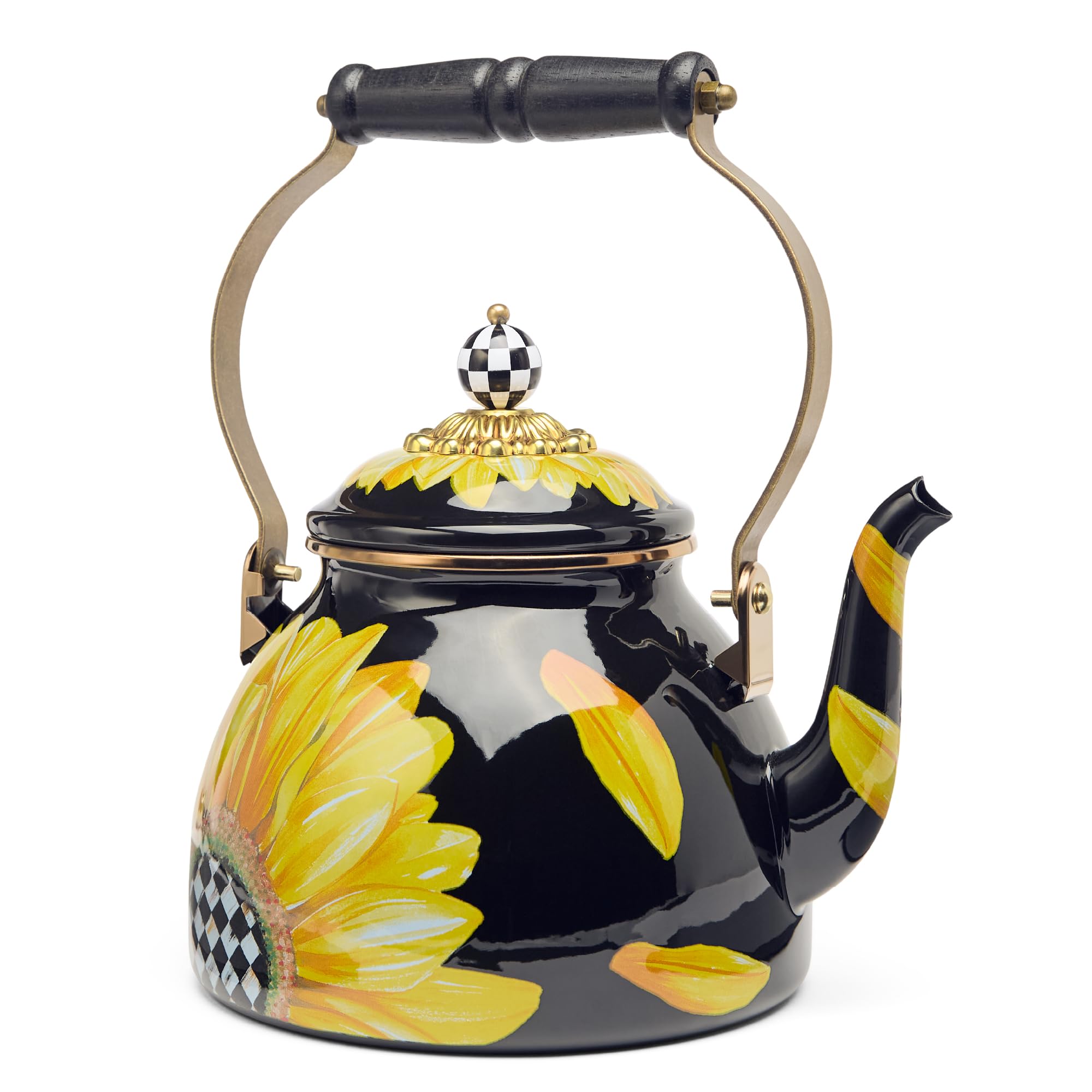 マッケンジーチャイルズ　ケトル MACKENZIE-CHILDS Sunflower 2 Quart Tea Kettle : Amazon.sg: Home