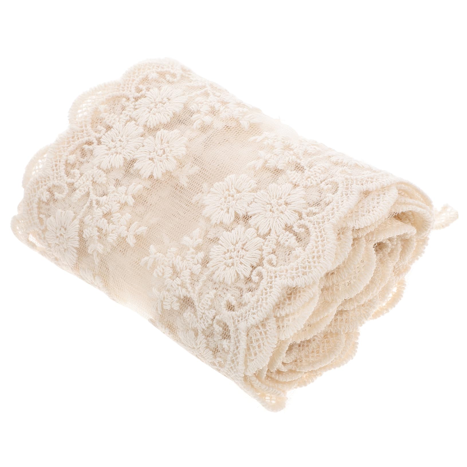 Tofficu 5rollos Encaje Floral De Para Boda y Ribete De Para Vestidos y Manualidades Material De Costura Sin Elasticidad