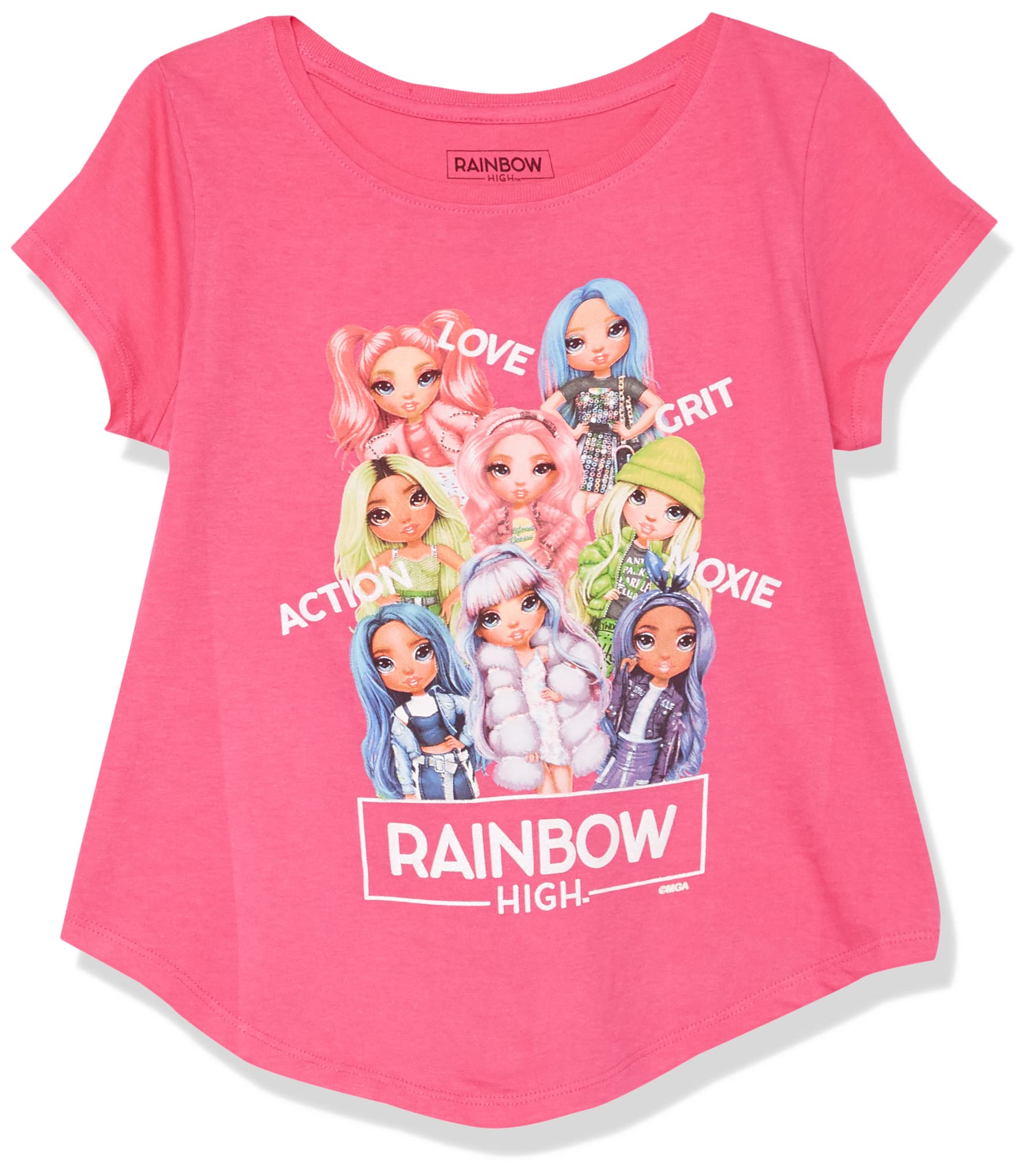 Rainbow High Langarm T-Shirt Mädchen - 100% Baumwolle Hellviolett