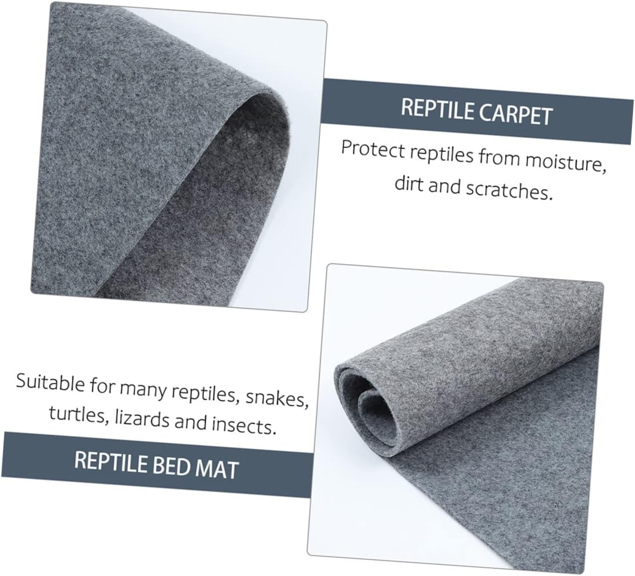 BESPORTBLE 2pcs Reptile Material Liner Pet Supplies Reptile Mat Lizard Liner Mat Heat Preservation Substrate Carpet