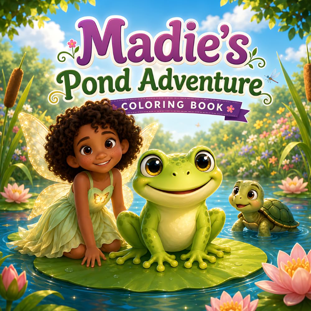 Madie’s Pond Adventure: A Magical Metamorphosis Coloring Book for Kids (Metamorphosis Series for Kids)
