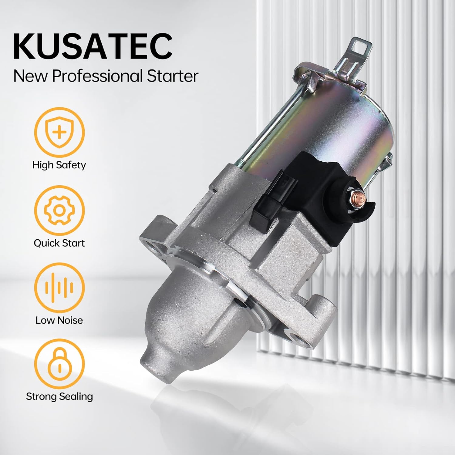 KUSATEC 17870 New Starter Fit for Acura TSX 2004-2005; for Honda Accord 2003-2005, Element 2003-2006, 2.4L Engine, OE Replacement 31200RAAA51