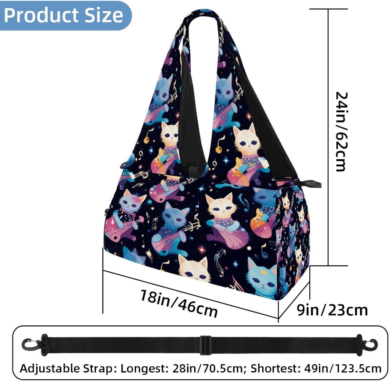 Gym Bag for Women, Skulls Galaxy Nebula Yoga Mat Bag with Shoe Compartment, Sport Yoga Gym Bag with Yoga Strap, Carryall Yoga Tote Bag
