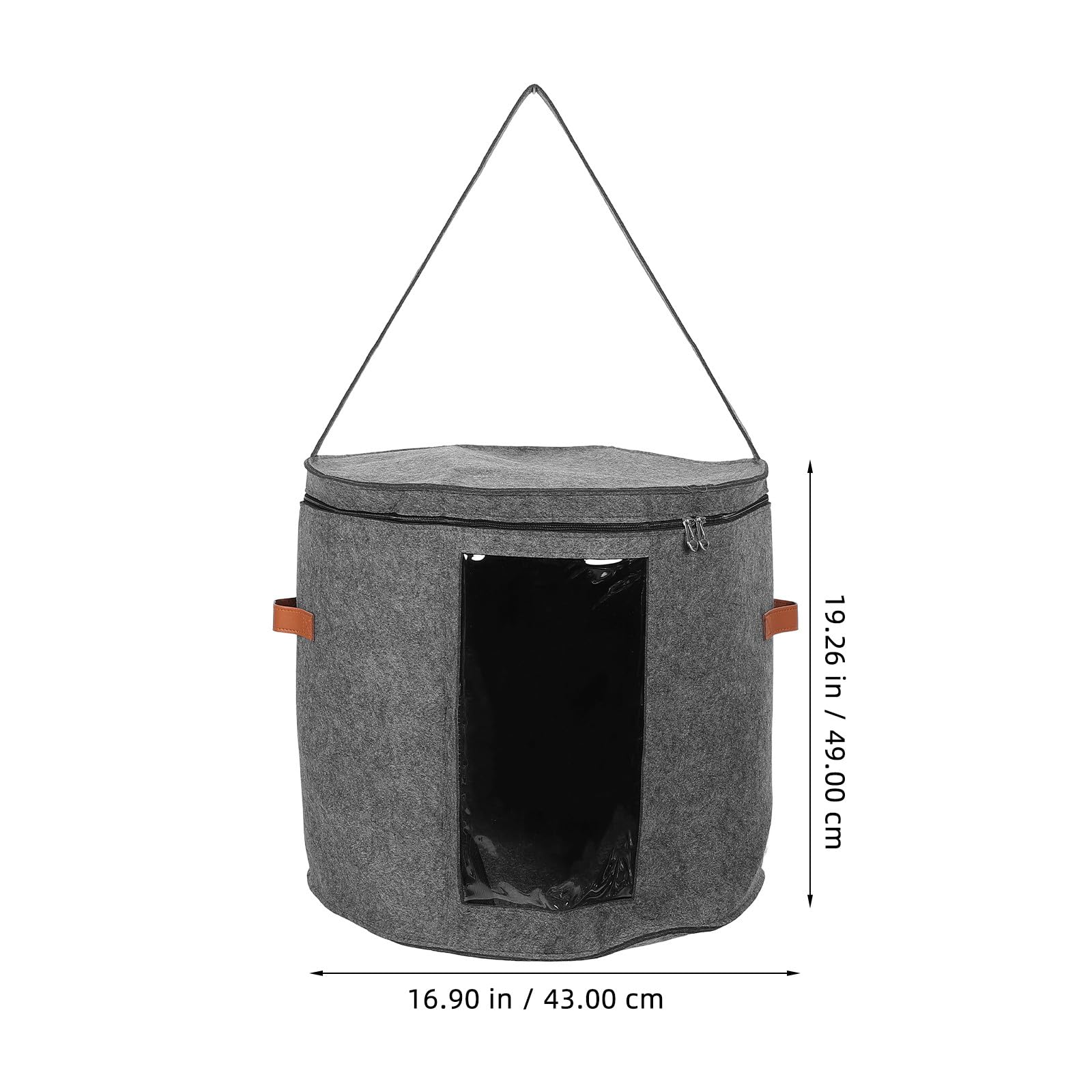 CALLARON Cappelliera Rotonda per Organizzare e Conservare Cappelli con Materiale Non Tessuto e Pvc, Portatile e Pieghevole, per Viaggi e Casa