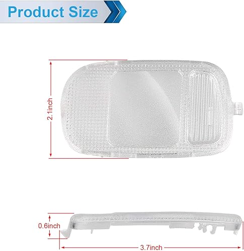 Miniatura 5 de Cubierta de luz de cúpula de mapa interior, consola superior con bombillas LED blancas compatible con Dodge Ram 1500 2500 3500 2002-2009