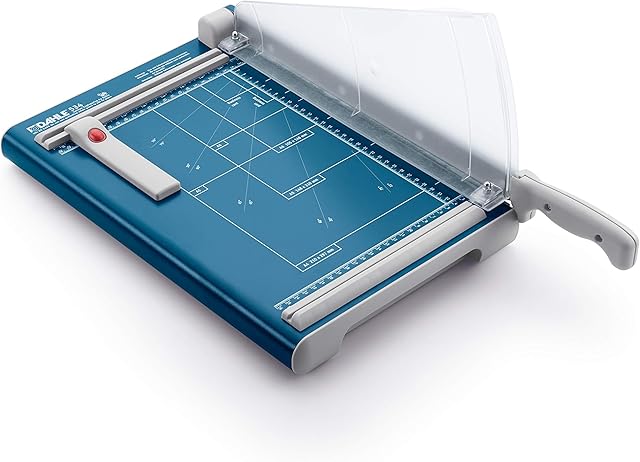 Dahle 534 Guillotine Paper Cutter (Cutting Performance up to 15 Sheets / DIN A3) Blue