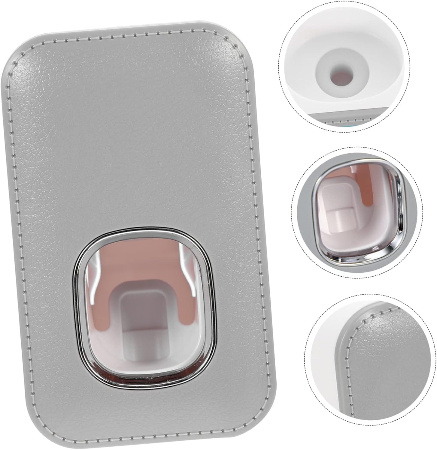 2pcs Automatic Toothpaste Squeezer Wall-Mounted Dispenser Easy to Use Pu Toothpaste Dispenser