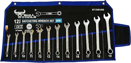 Miniatura 5 de Wrench & Tool Roll Up SAE Pouch Organizer Bag Handmade Waterproof Printed Ballistic Polyester Canvas for Craftsman Gear Drive User Portable Easy Grip