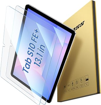 ZtotopCases 2 Pack Screen Protector for Samsung Galaxy Tab S10 FE+ / S10 Fe Plus 13.1 Inch 2025,Easy Installation/9H High-Definition Tempered Glass with S Pen Compatible Scratch Resistant
