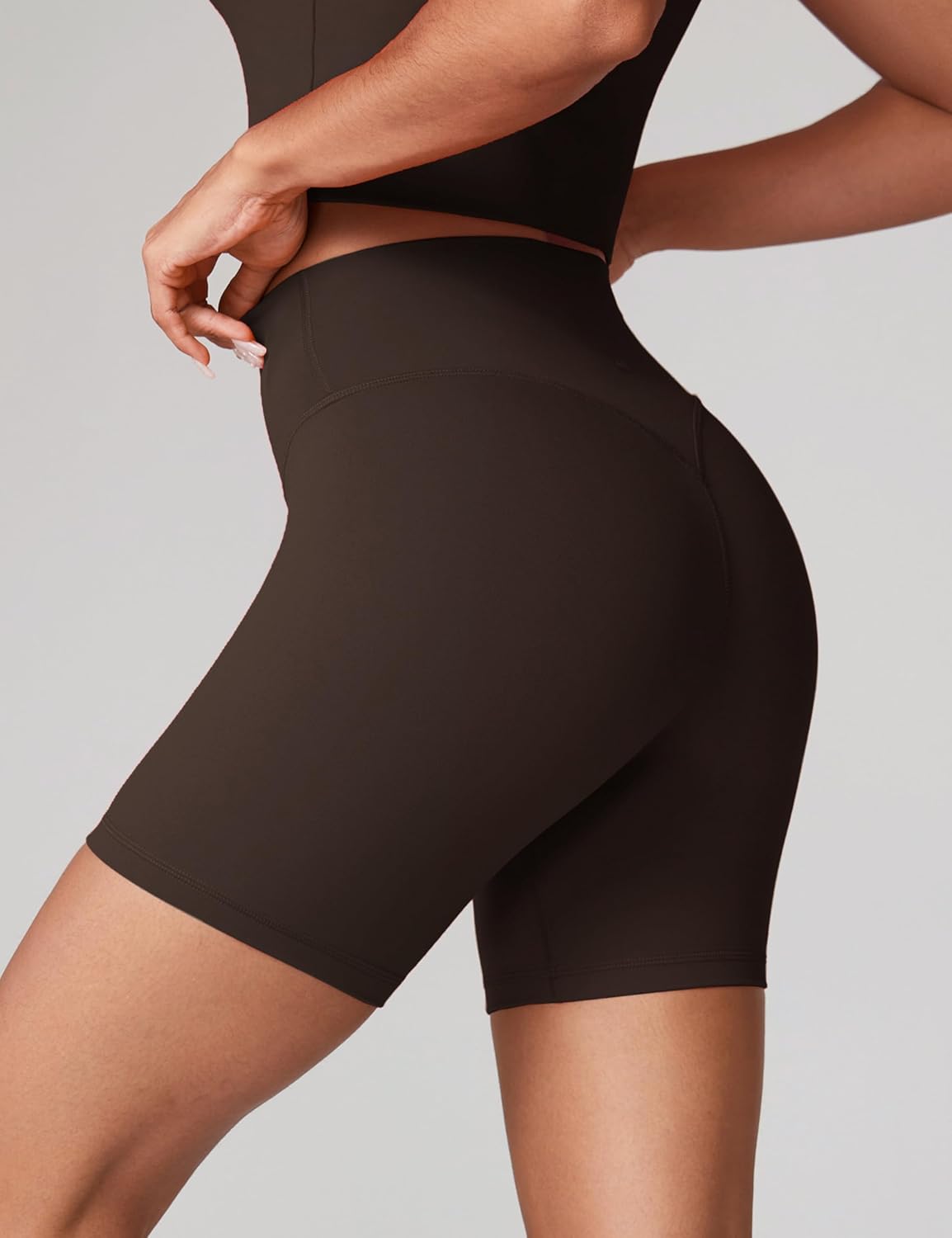 Hugcurve No Front Seam High Waisted Workout Biker Shorts for Women 6 Inches Tummy Control Buttery Soft Yoga Pants Gym - Image 2