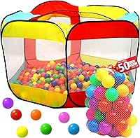 Vista 9 de Piscina de pelotas para niños, carpa grande desplegable para niños pequeños - Juguetes de regalo para interiores y exteriores para bebés, niñas