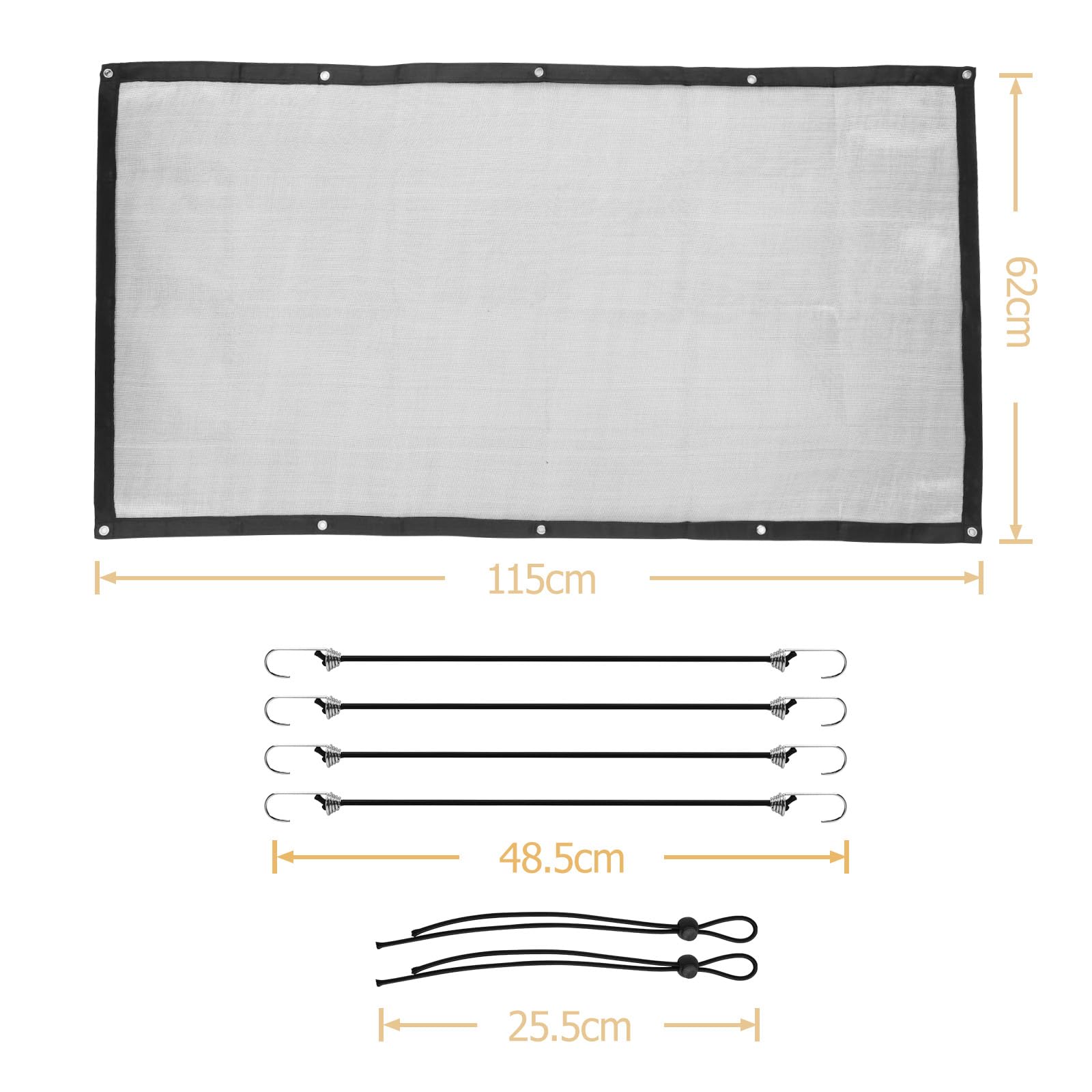 Nobleza Auto per Cani Universale, Cane Auto Separatore, Rete Auto per Animali, Auto Barriera per Cani di Protezione Sicurezza Net Barriera, Auto Rete di Separazione Cane 115 x 62 cm