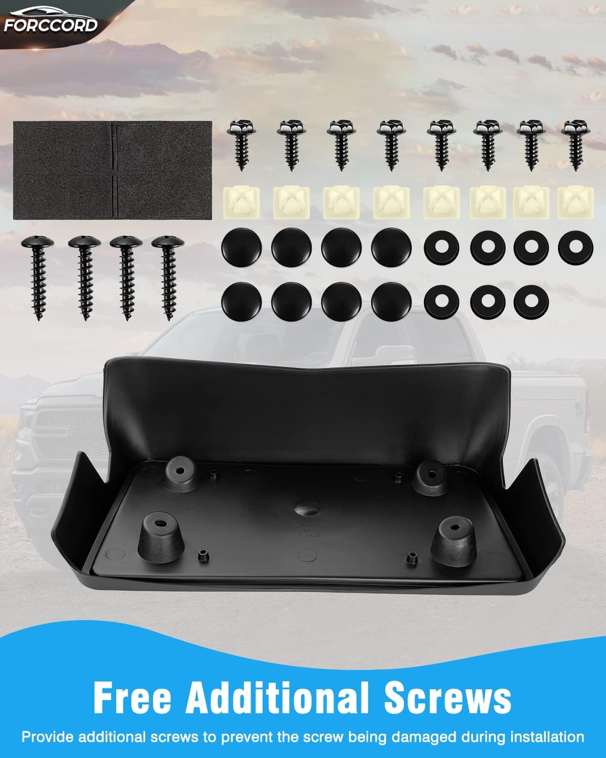 Custom Fit for License Plate Bracket Chevy Silverado 2013 2012 2011 2010 2009 2008 2007 Replacement Front License Plate Frame Black Accessories