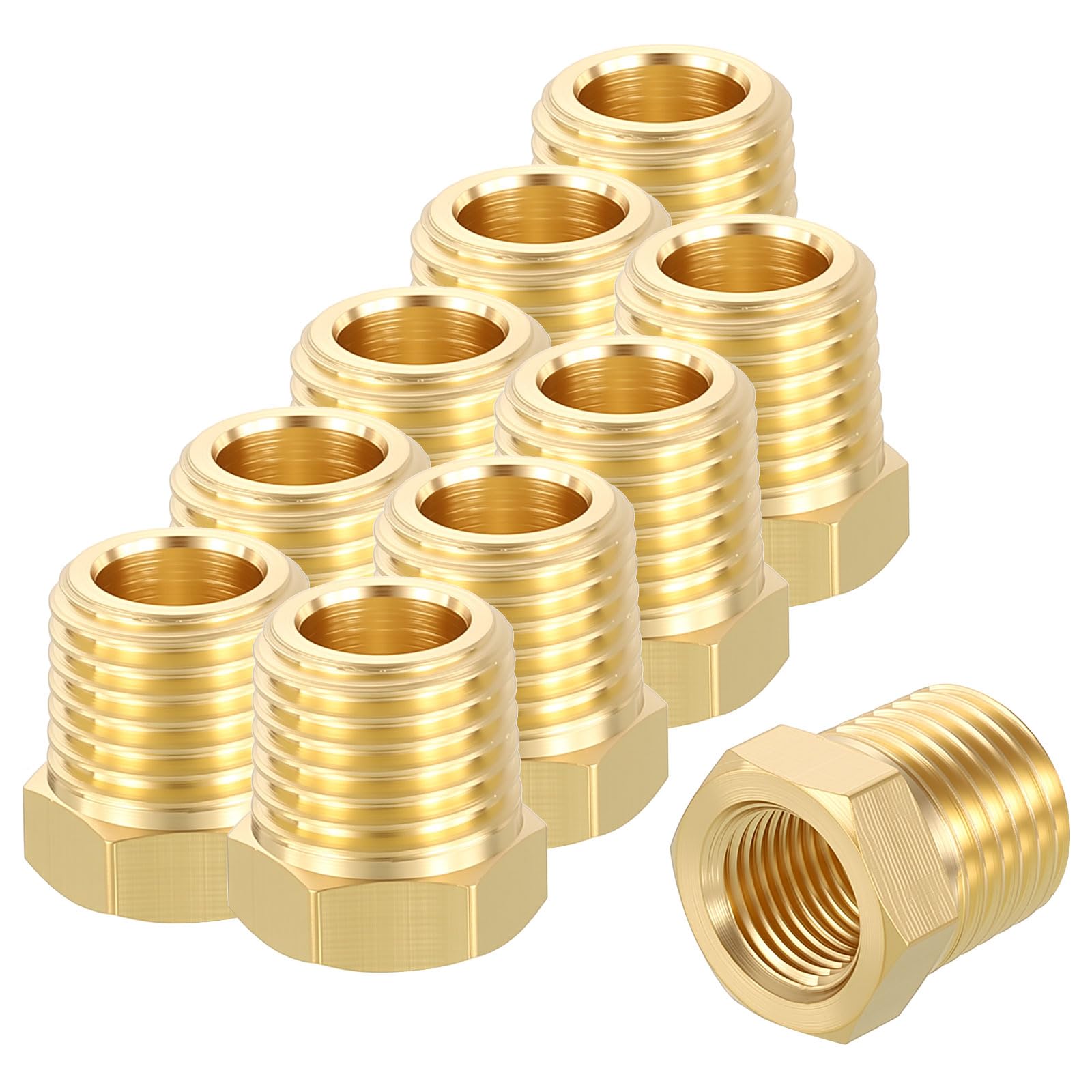 Adaptateur laiton 6,35 mm MNPT x 0,3 cm FNPT étanche pour réduire les diamètres de tuyau