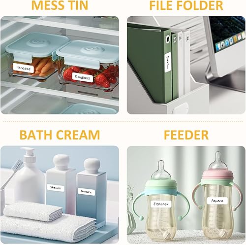 Miniatura 7 de 240 etiquetas de ropa [tamaño más grande], etiquetas adhesivas sin planchado, etiquetas de nombre autoadhesivas para escribir y etiquetas de tela