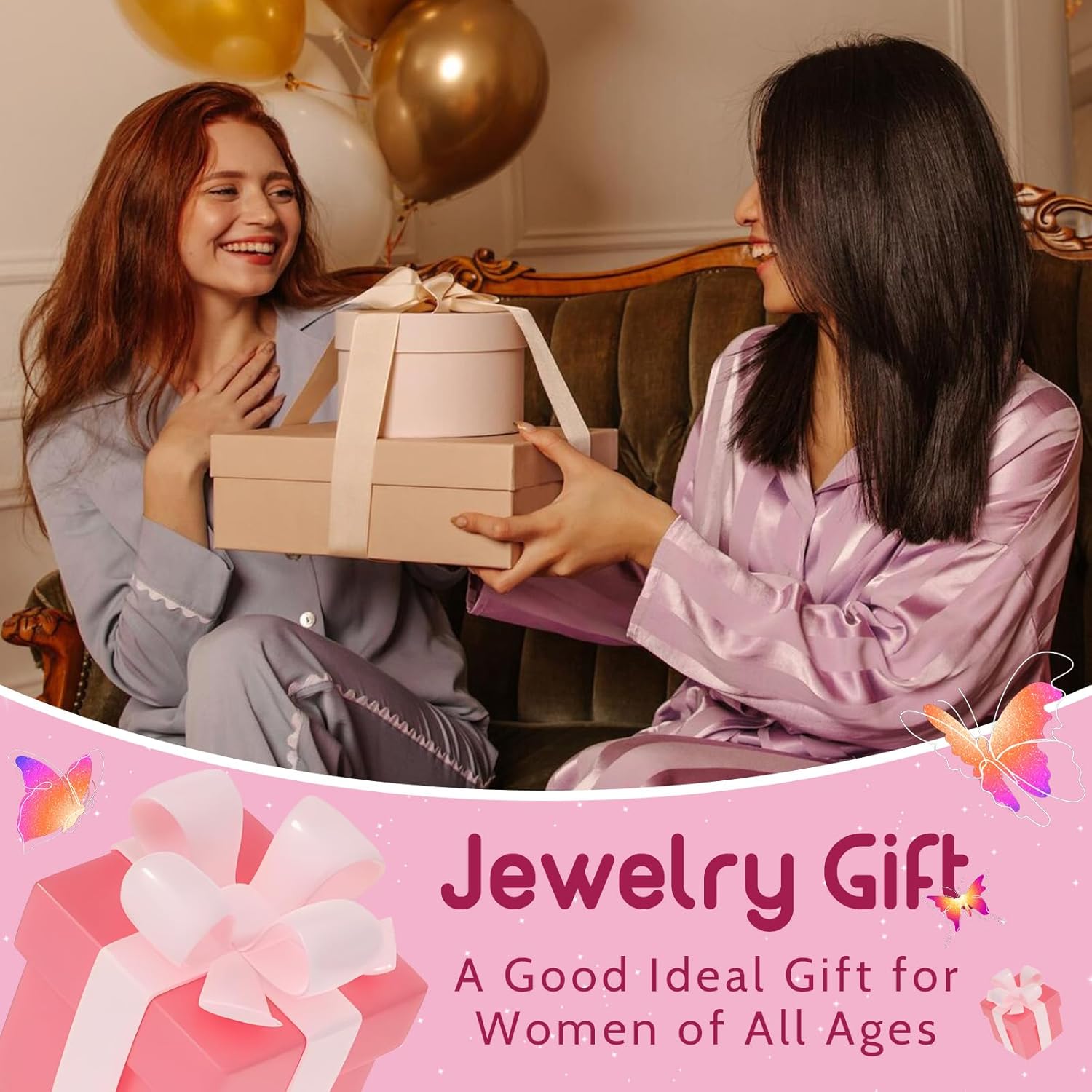 Artlunar Purple Butterfly Healing Bracelet, Gift Charm Jewelry with Beaded Bracelet for Women - Image 6