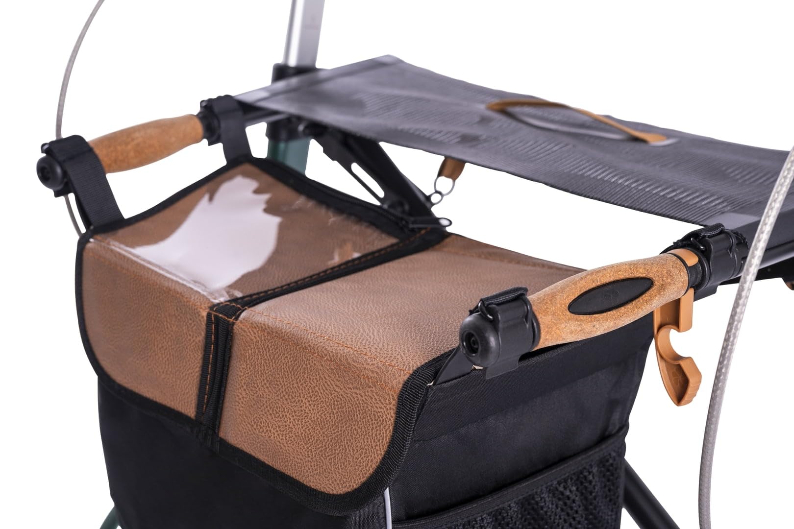 Saljol Rollator z włókna węglowego 5,6 kg składany z siedziskiem niebieski CR54