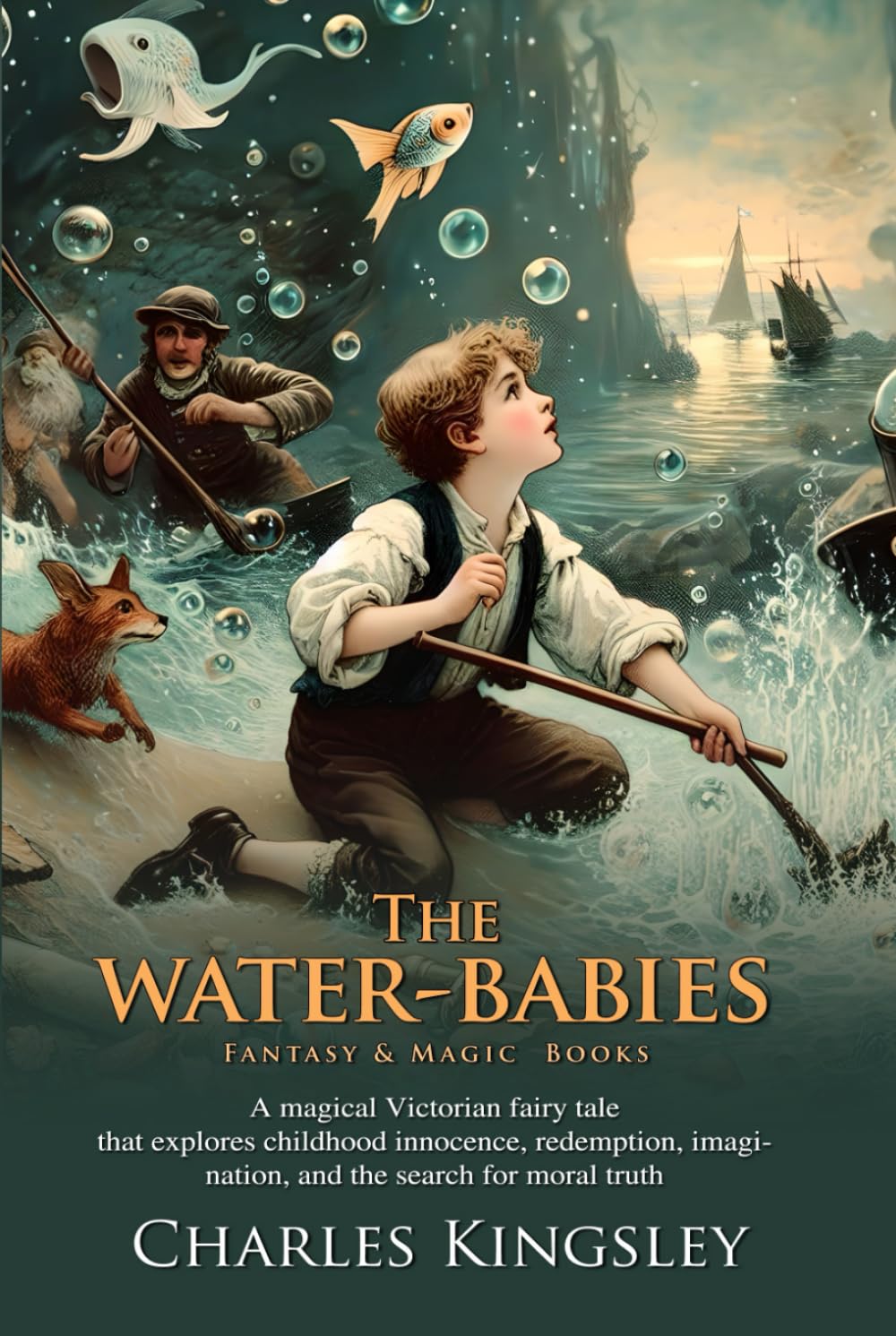 The Water-Babies: Enchanted Aquatic World: Fantasy, Morals, and Heroic Adventure - Fully Illustrated Edition with Author Biography