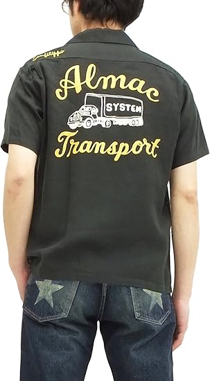 Amazon スタイルアイズ ボーリングシャツ 東洋エンタープライズ メンズ ボウリングシャツ Se 黒 M シャツ 通販