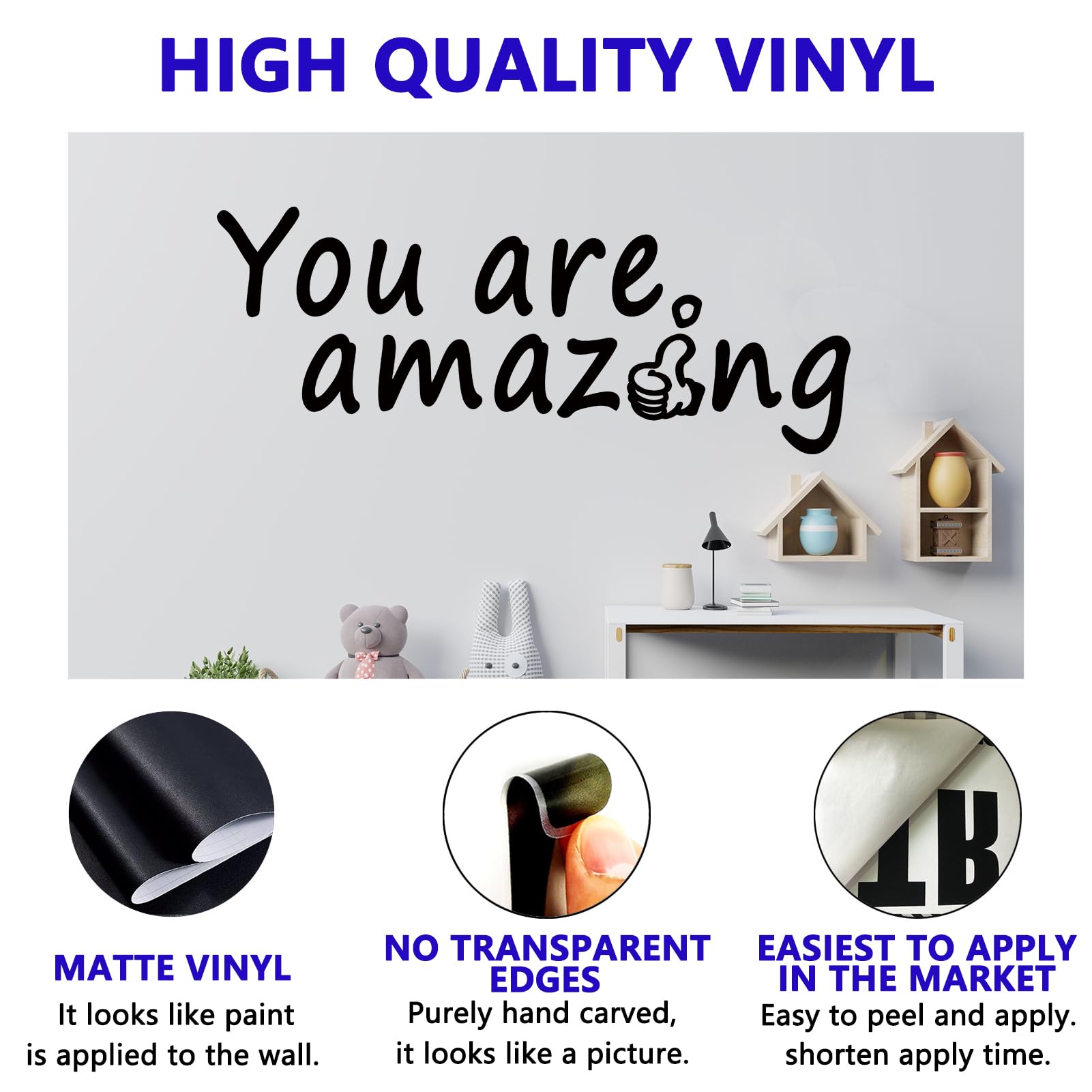 Kids Quotes Wall Decals for Classroom: Girls Boys Teen Motivational Positive Inspirational Vinyl Art Wall Stickers for Playroom School Bedroom - Image 2