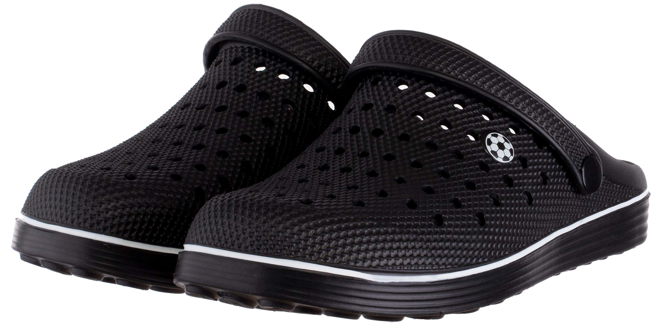 Brandsseller Herren Clog Fußball Sommerclog Badeschuh Gartenschuh Hausschuh