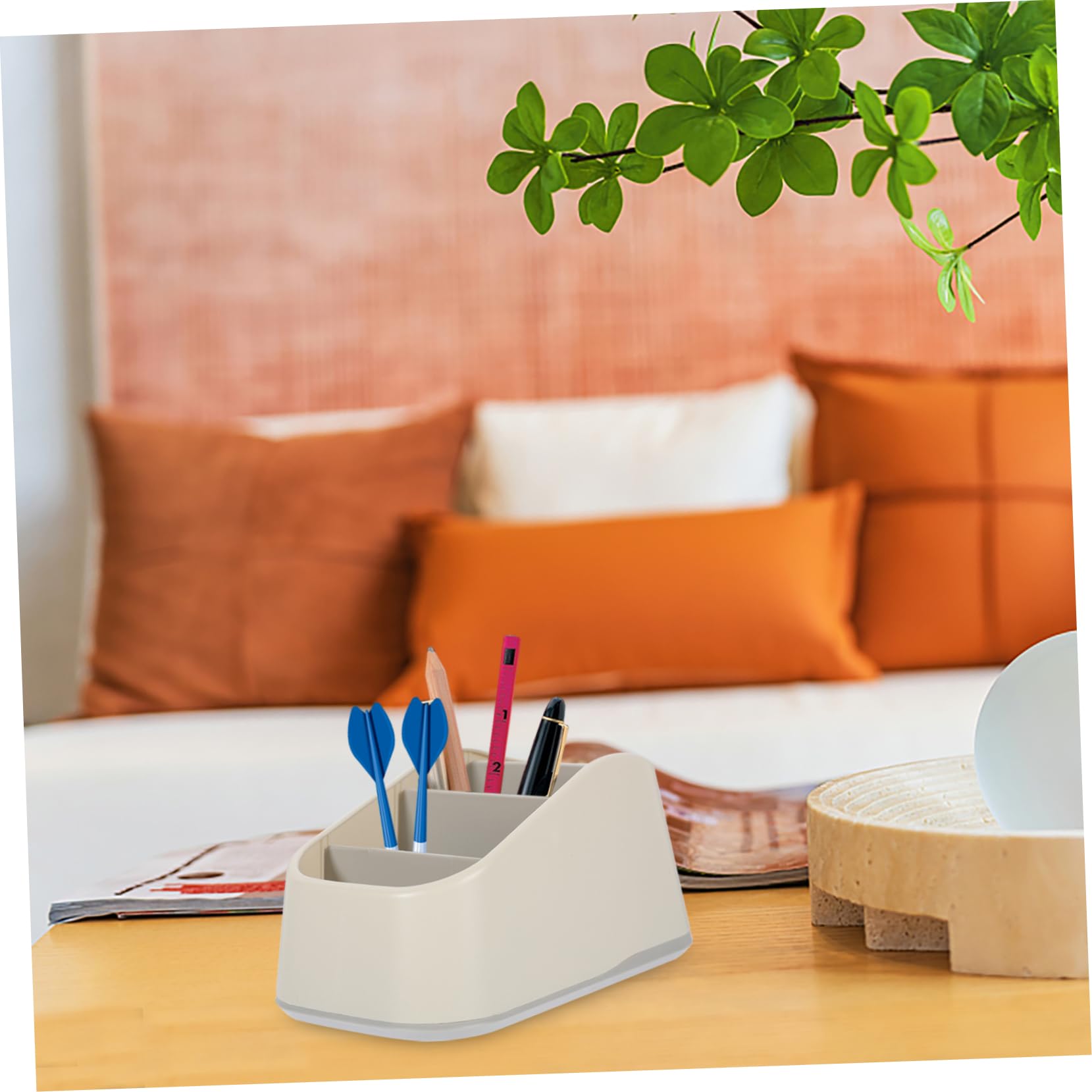 SHINEOFI 4pezzi Scatola Di Stoccaggio Per Telecomandi e Oggetti Misti Portatelecomando Elegante Con Design Multi-griglia Per Scrivania e Casa Facile Accesso Ai Tuoi Accessori e Utensili