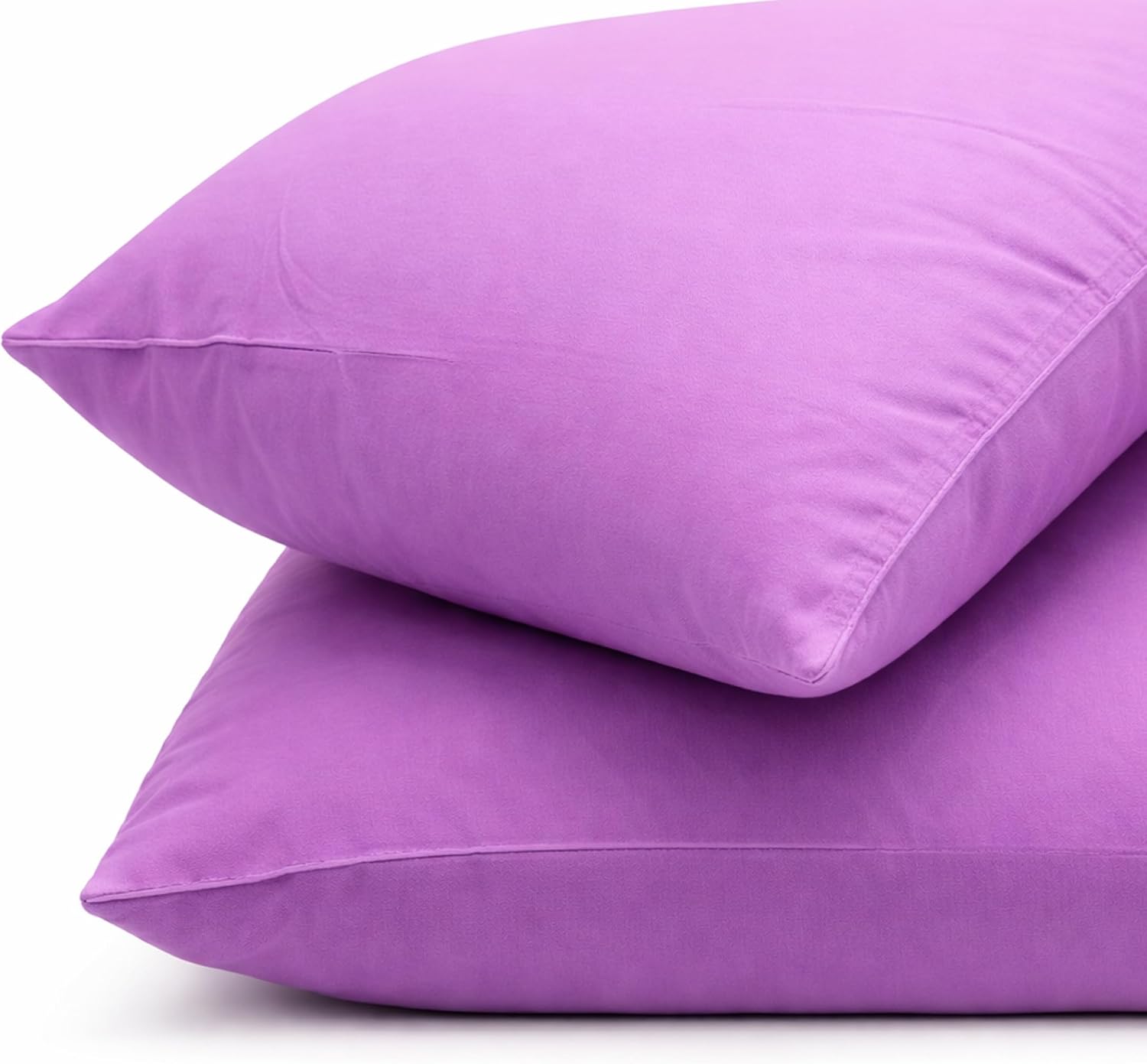 ORGANIC TEXTILES 350 Thread Count GOTS Certified Organic Cotton Pillowcases, Non-Toxic, Standard, Lilac, Set of 2