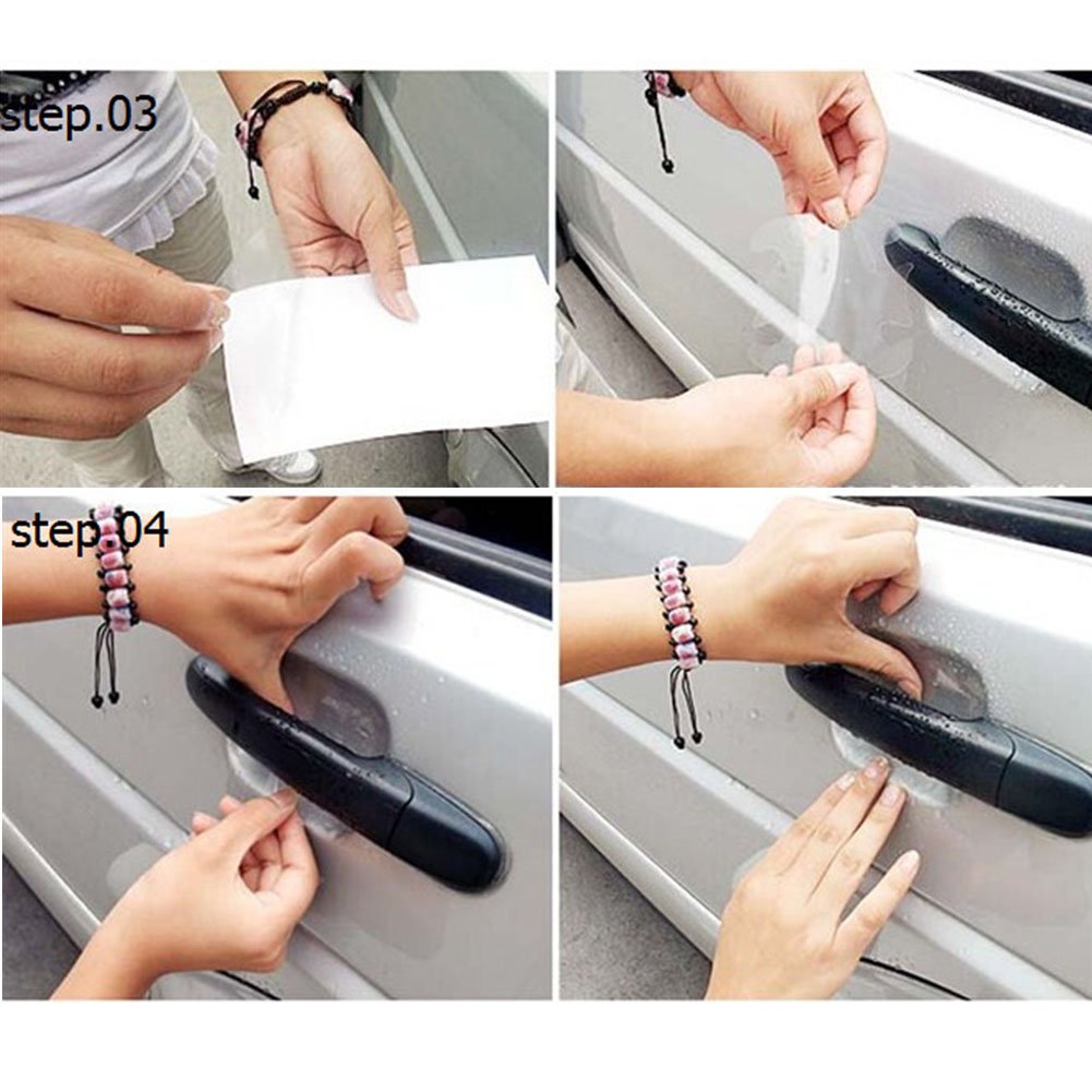 Fashion Transparent Car Door Handlebar Protection Films Set, 8pcs Car