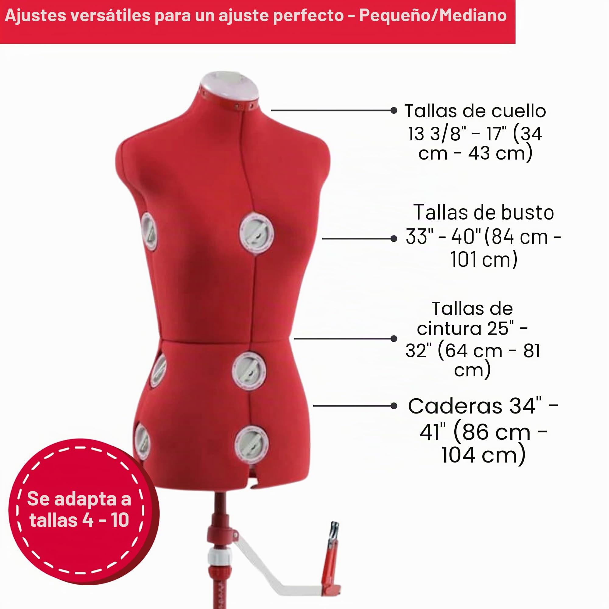 Singer Forma de Vestido Cantante, Rojo