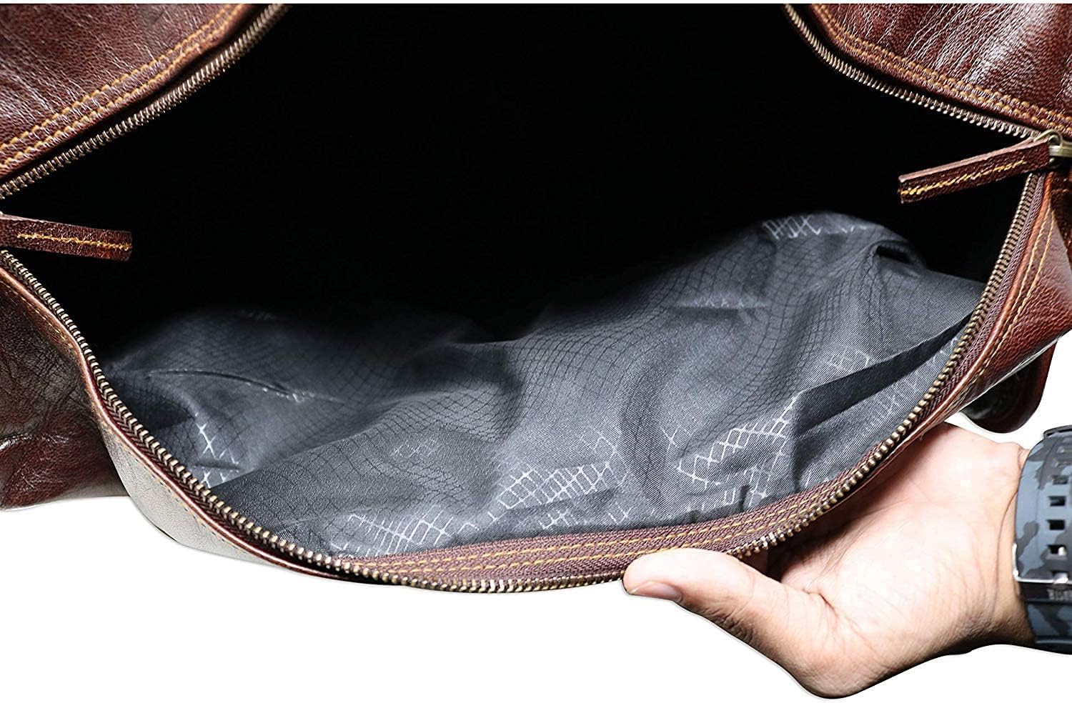 Jaald 20" Leather Duffle Bag Travel Carry-On Waterproof Luggage Overnight Gym Weekender Bag