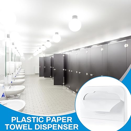 Miniatura 5 de Geetery Juego de 2 dispensadores de fundas de asiento de inodoro con fundas de asiento de inodoro, dispensador de plástico con forro desechable para