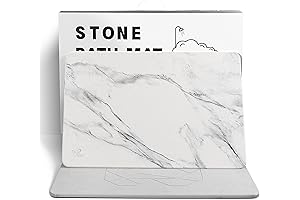 Stone Bath Mat 2 Pack: Ultra-Absorbent Diatomaceous Earth for a Dry, Non-Slip Bathroom