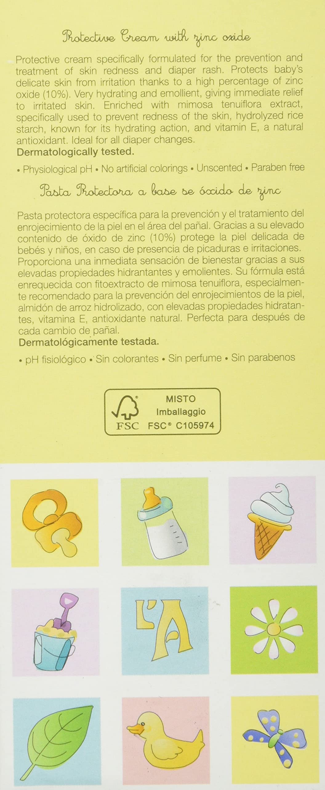 L'AMANDE Pasta Cambio Pannolino Neonati e Bambini all'Ossido di Zinco, Crema Pannolino Protettiva 150 ml
