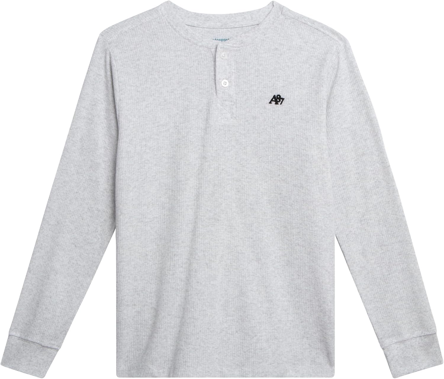 AEROPOSTALE Boys Long Sleeve Thermal Henley Shirt - Soft Fleece Waffle Knit Thermal Shirt - Cozy Boy Shirts for Layering 8-16