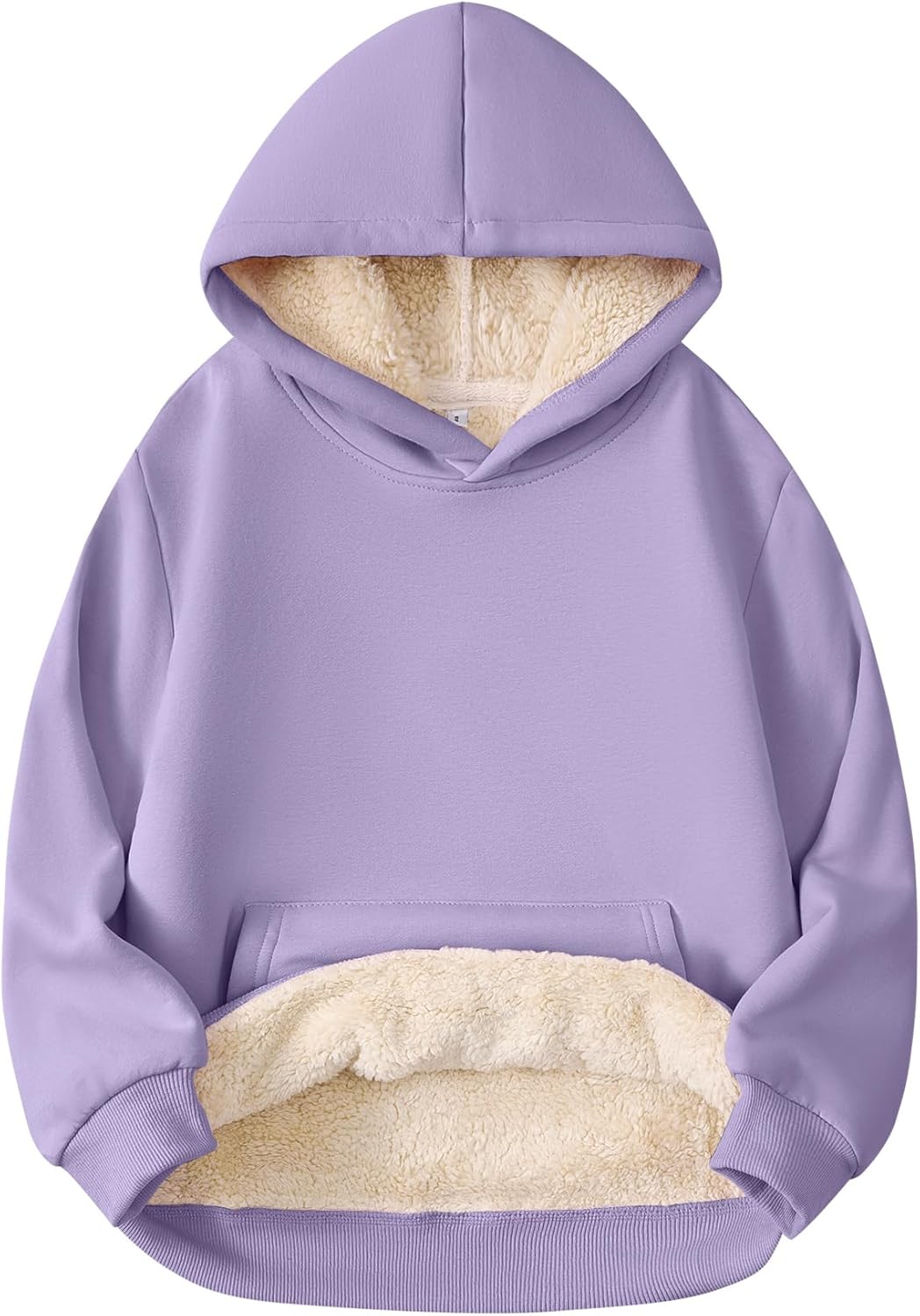 Girls Hoodie Kids Sherpa Lined Sweatshirt Warm Fleece Pullover Winter Cozy Hoodies