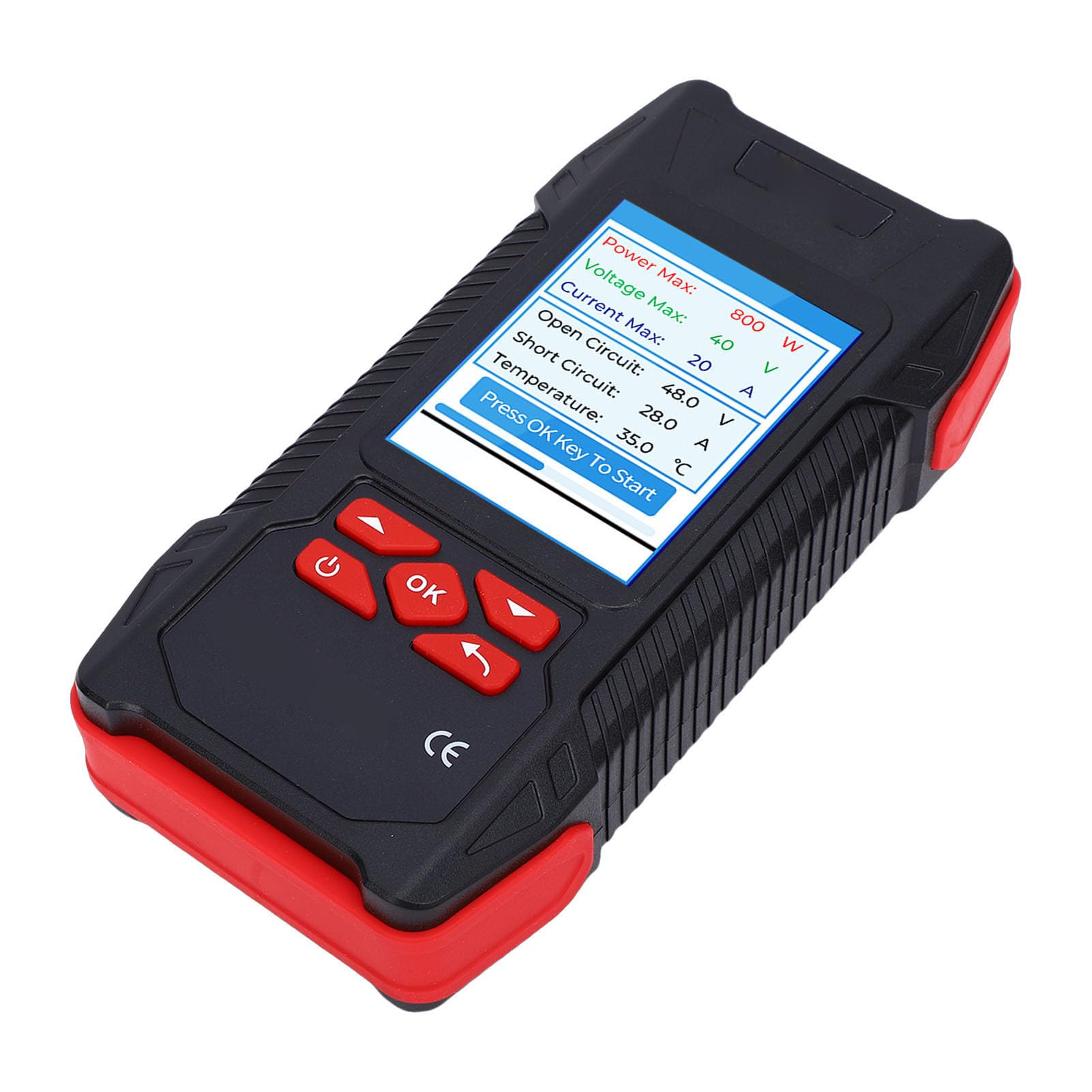 Tester per Pannelli Solari, Misuratore MPPT Intelligente di Potenza Massima 2000 W Tester per Moduli Fotovoltaici con Display LCD da 3,2 Pollici Retroilluminazione Mantenimento Dati per