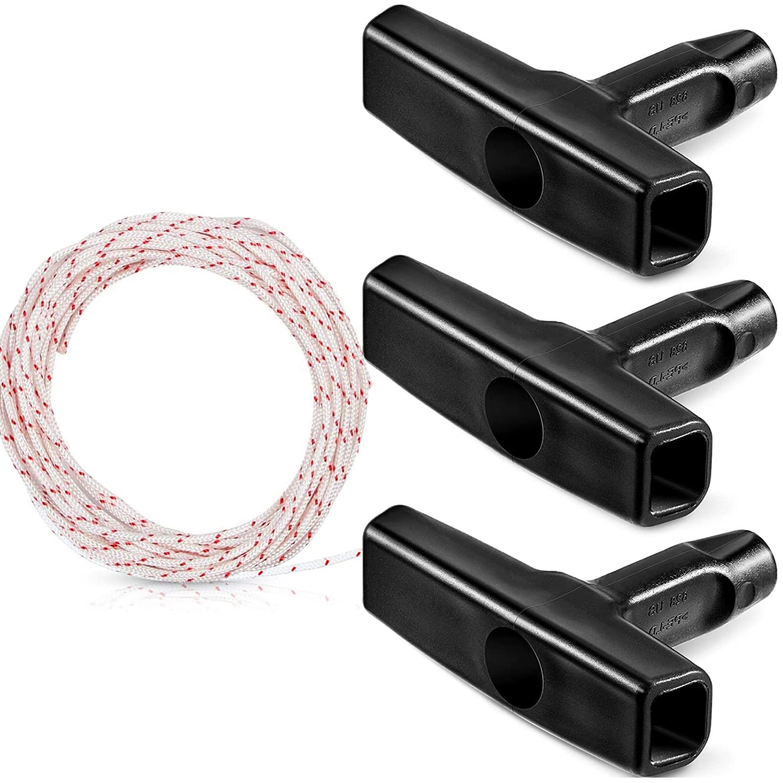 Pull Start Cord, 10-Meter Recoil Starter Rope, Pull Cord w/ 3 Pieces Starter Handle, Pull Cord String, Lawn Mower Pull Cord, Engine Starter Pull Cords, Nylon Starter Rope Chainsaws, Lawn Mower