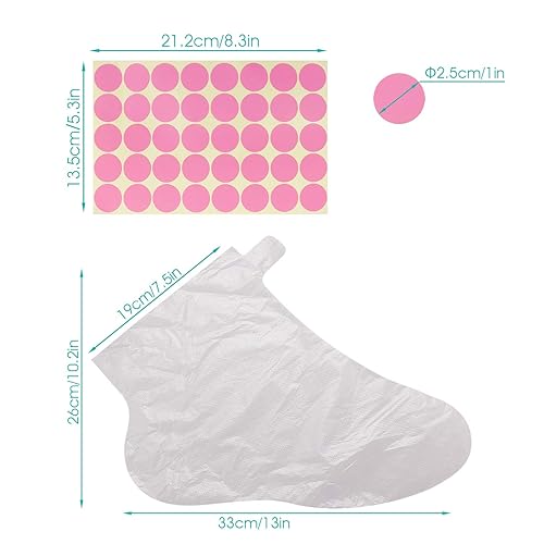 Miniatura 14 de Segbeauty Bolsas de cera de parafina para manos y pies, 200 forros de cera de parafina de plástico, calcetines y guantes de repuesto de cera de baño