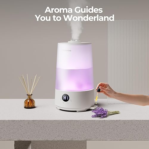 Miniatura 7 de Homvana Humidificadores de niebla fría de 3.6 L para dormitorio, habitación grande, hogar, casa entera, oficina, sala de estar, llenado superior 34