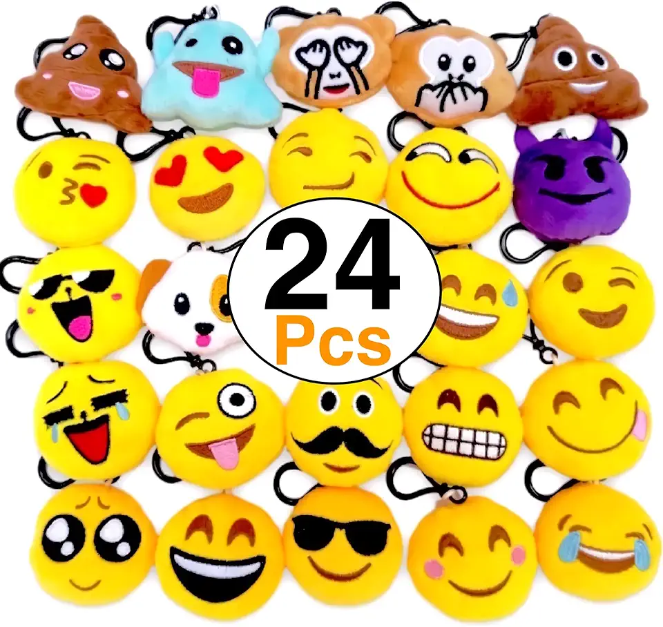 OHill 24 Pack Emoticon Plush Mini Pillows Party...