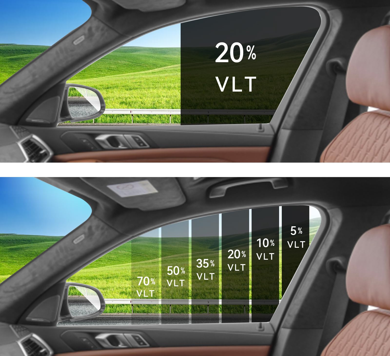 AUTOTEK Precut All Sides Windows Tint Film Cars Sun Blocking Protection Privacy Anti Shatter Glass Film Any Tint Shade kit for Chrysler Crossfire Coupe 2004-2008
