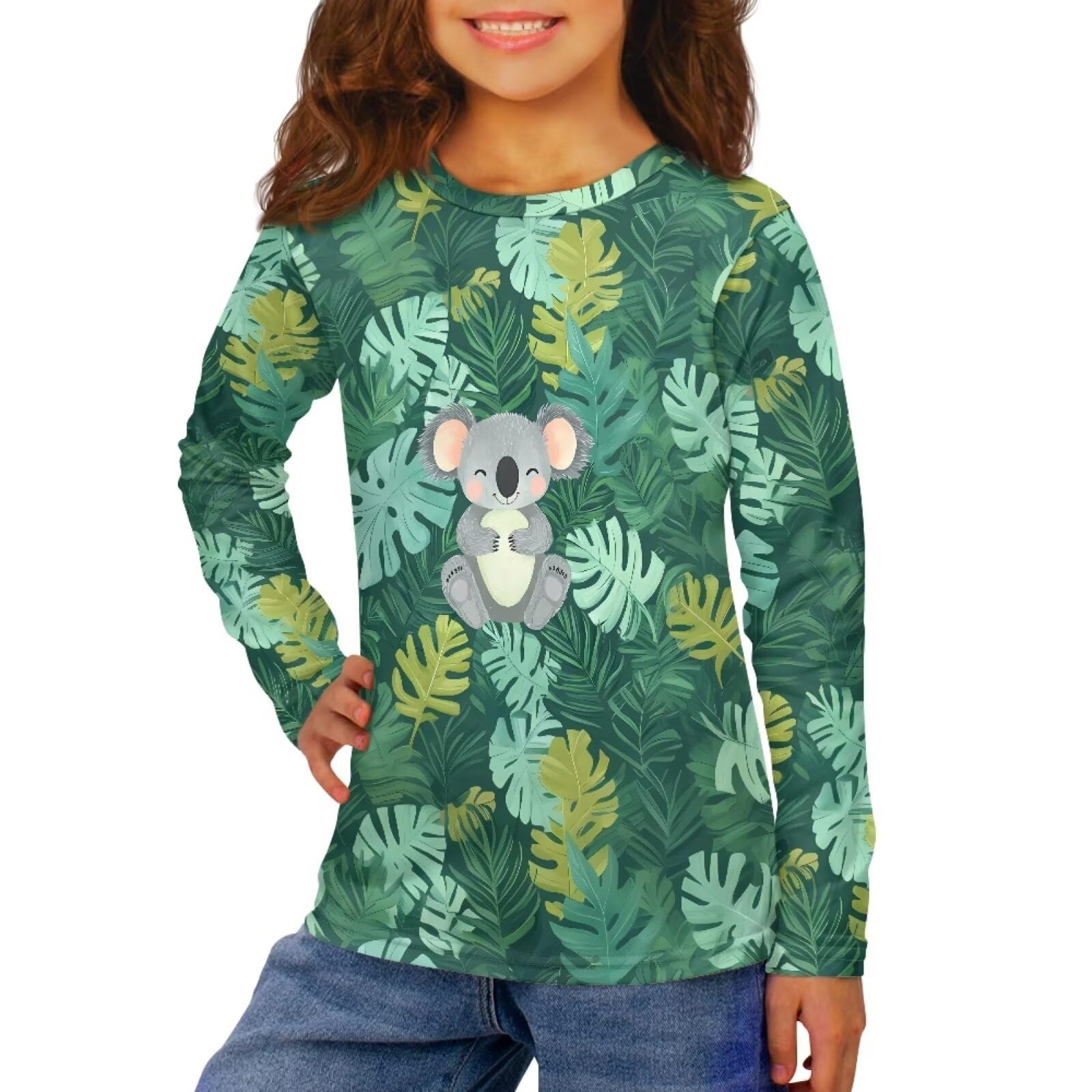 Long Sleeve Shirts for Girls Winter Tops 3-16t Cartoon T Shirts for Fall Clothes