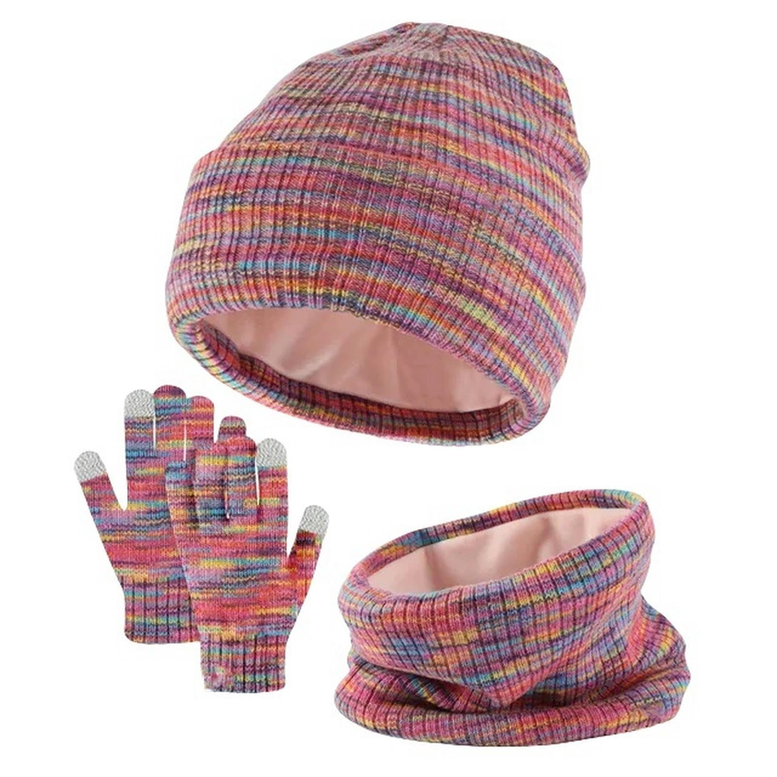 Zonto Wintermütze Schal Handschuh-Sets 3-In-1-Winter-Kinderhut Und Schal-Set Für Mädchen Und Jungen Warme Schal-Set Im Freien Im Freien Warme Kinder-Kinder-Set