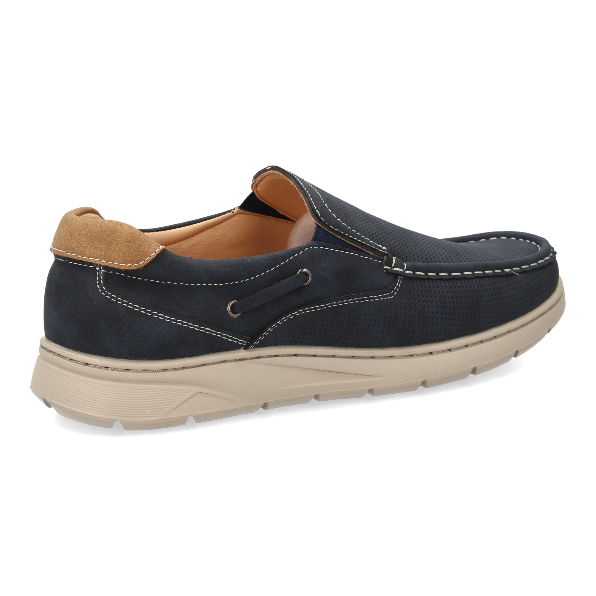 Zapato Elegante Hombre con Cierre Elastico, Tipo Nautico para el Dia a Dia o Eventos Informales. Suela Ligera y Flexible, Calzado Transpirable Ideal para Cualquier Temporada.