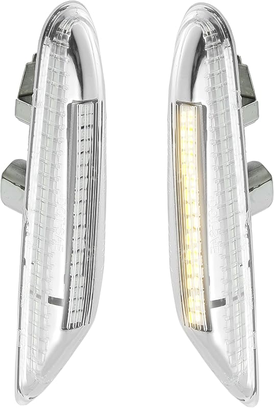 Par de luzes de seta laterais dianteiras LED X AUTOHAUX para para-lama BMW – 2 unidades