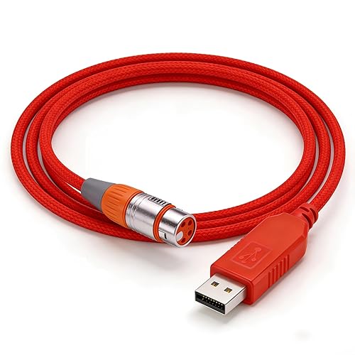 Adaptador USB a DMX RS485 Convertidor 3PIN XLR hembra DMX512 Freestyler Software Control PC Cable de atenuación con chip FT232RL Soporte Win10 Mac