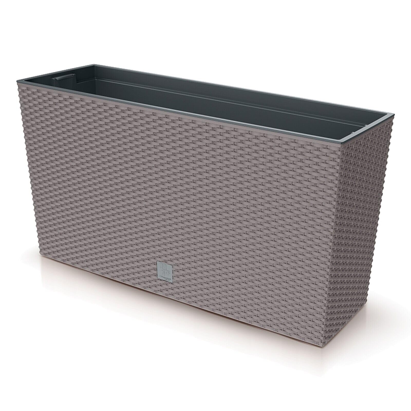 Urbn Living (Mocca) Tall Rectangle Rato Case Medium Rattan Flower Pot Planter Indoor Outdoor Patio