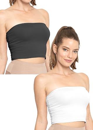 STRETCH IS COMFORT Womens Regular and Plus Size Crop Tube Top | Sizes Small - 5X