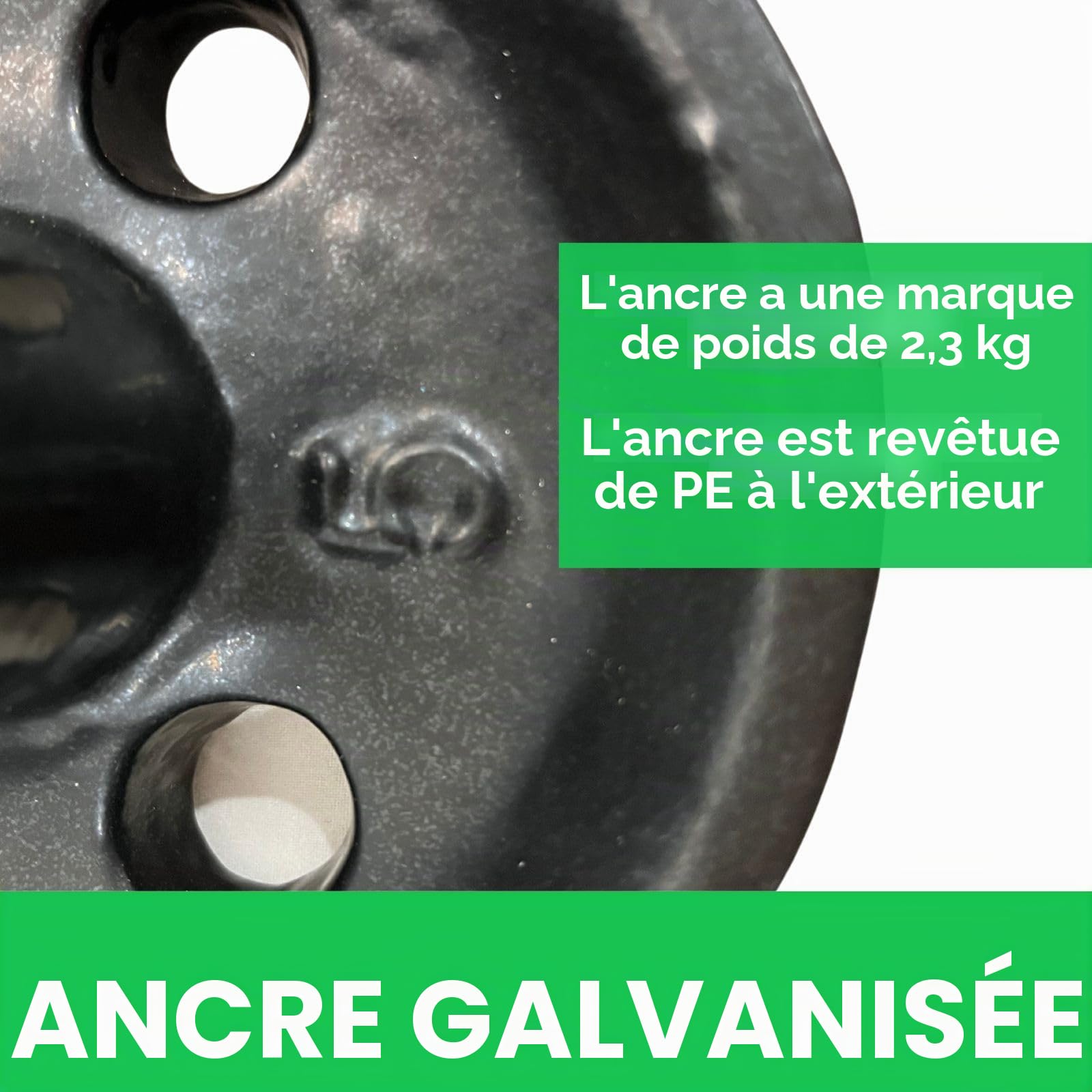 BeGrit 5 LB Ancre de Bateau kit Petite Champignon Ancre pour Canoë Jet Ski | Ancrage Kayak en Acier Carbone pour Sup & Paddle Board Bateaux avec 10 m Corde de Remorquage et Bouée et Sac de Transport